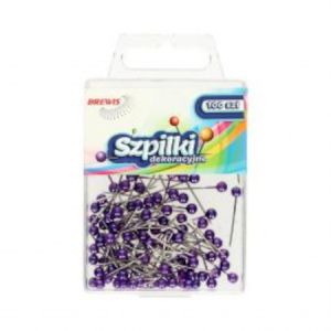 Szpilki Brewis 22mm Fioletowe, 100szt